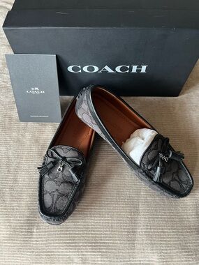 COACH Black Signature Loafers